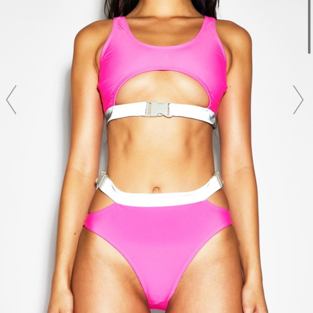 NEW Dolls Kill reflective bikini